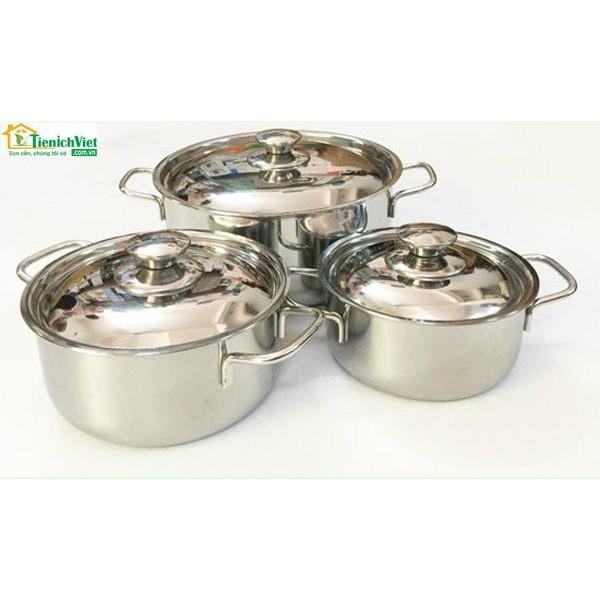 Bộ 3 nồi sharp inox cao cấp hàng công ty