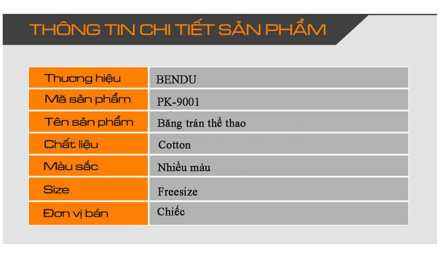 Băng trán thể thao Bendu PK9001 hàng chính hãng cao cấp - Băng đô thể thao - băng đô tập gym- băng đô thấm mồ hôi chán