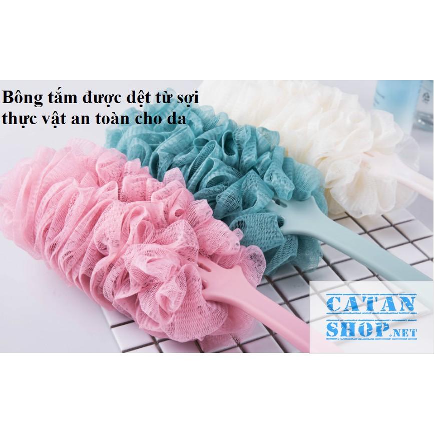 Cây bông tắm cán dài chà lưng tẩy tế bào chết tiện dụng- Màu ngẫu nhiên