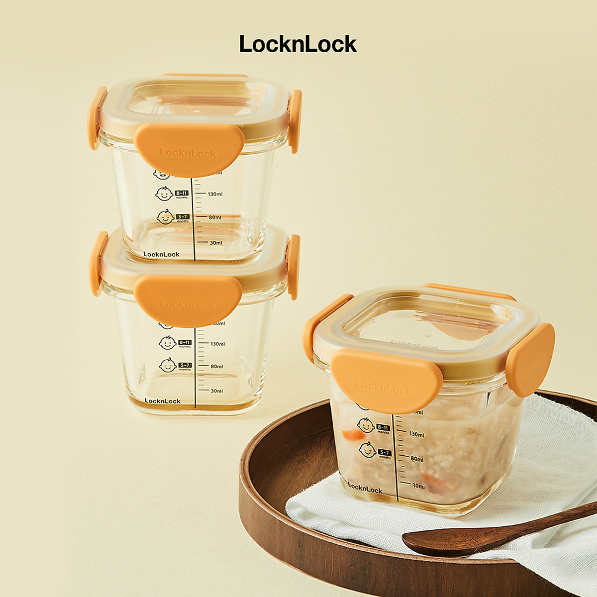 Combo Bình giữ nhiệt + Hộp đựng thức ăn cho bé Lock&Lock LHC3283 + LLG510S3