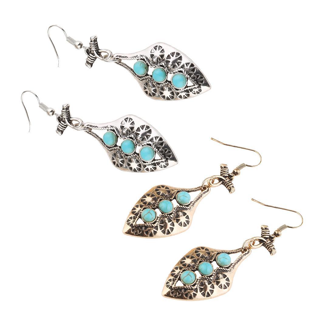 Vintage Charms Pendant Drop Earrings Women Dangle Earrings