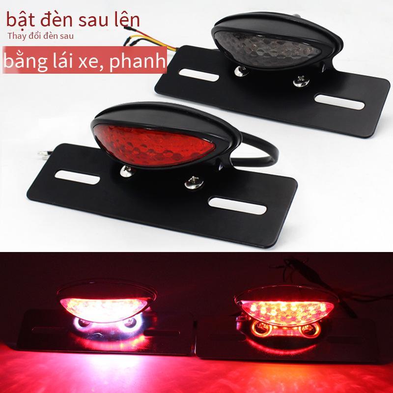 Đảm bảo chất lượng Đèn đuôi xe máy Harley sửa đổi phong cách retro đa năng ĐÈN LED đuôi đèn biển số khung đèn phanh tích hợp đuôi đèn
