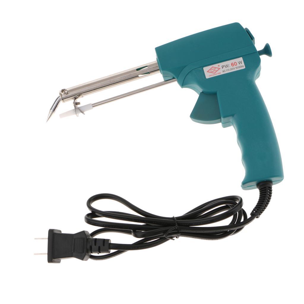 220V 60W Manual Send Tin Gun Electric Soldering Iron Suction Tin Safety US