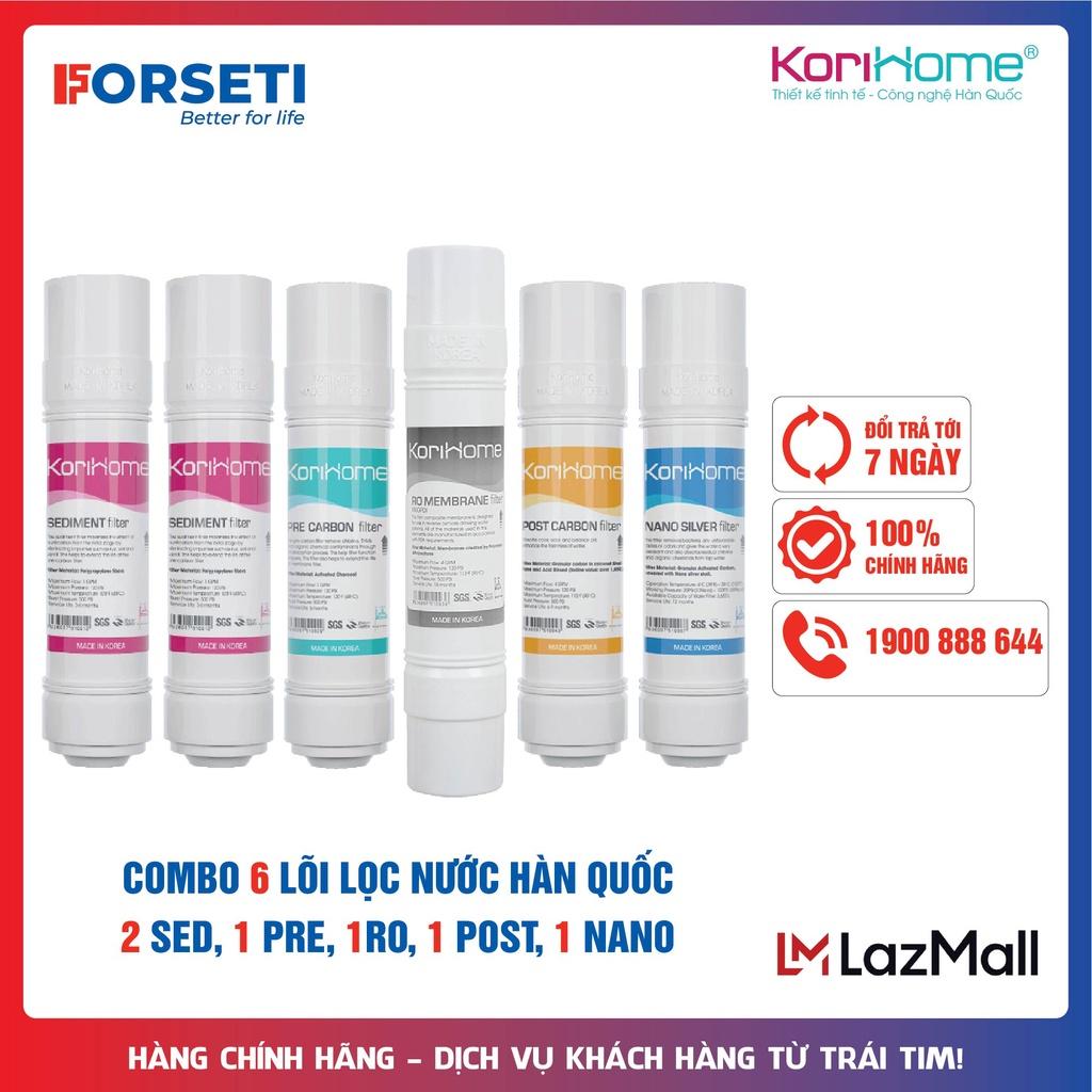 Combo 6 lõi lọc nước Korihome hàng chính hãng dùng cho máy lọc nước Korihome WPK-813