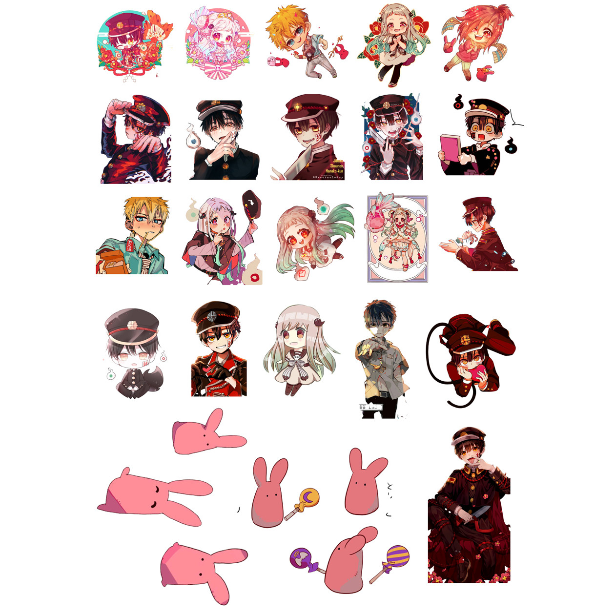 Ảnh sticker Jibaku Shounen Hanako-kun  - combo 30 cái