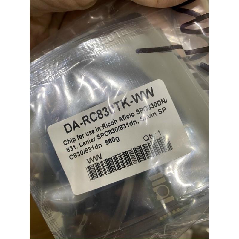 Chíp dành cho máy photocopy Ricoh MP SPC830DN/831C/K/M/Y - Chíp màu xanh/đỏ/vàng/đen