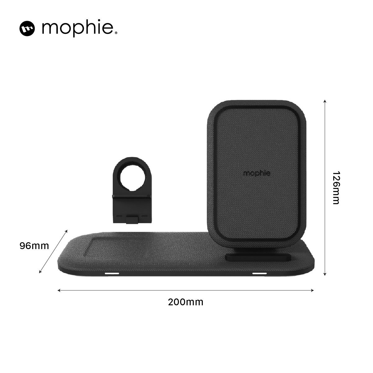 Đế sạc không dây Mophie 2in1 Stand Plus - Hàng chính hãng