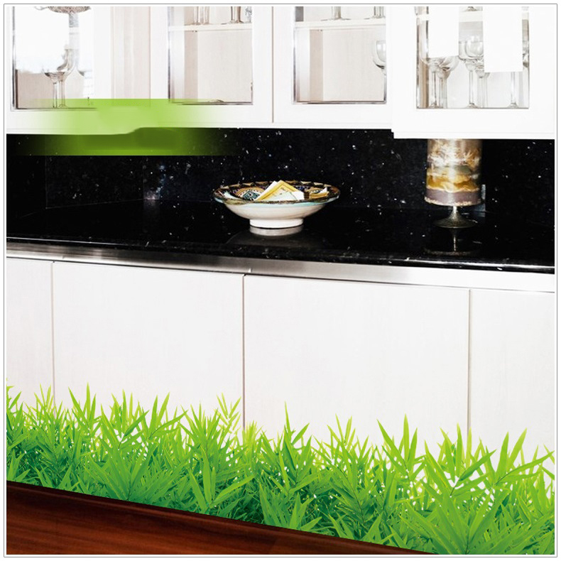 Decal dán chân tường Cỏ xanh AmyShop DCT100 - 2 bộ