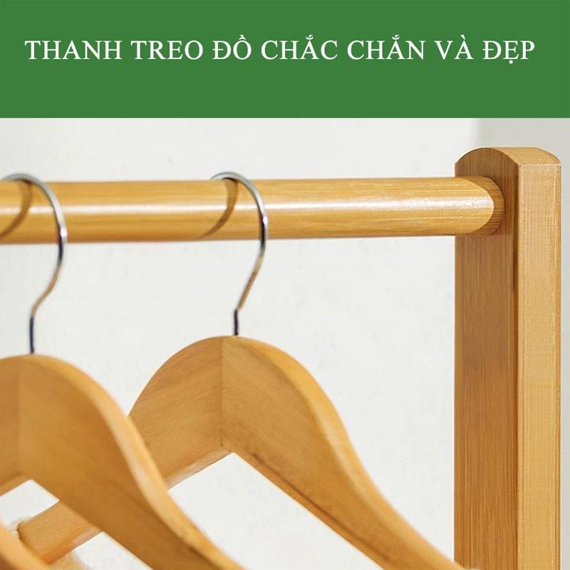 Cây Treo Quần Áo Di Động Bằng Gỗ Cao Cấp,Giá Treo Đồ Đứng Nội Thất Kiểu Hàn