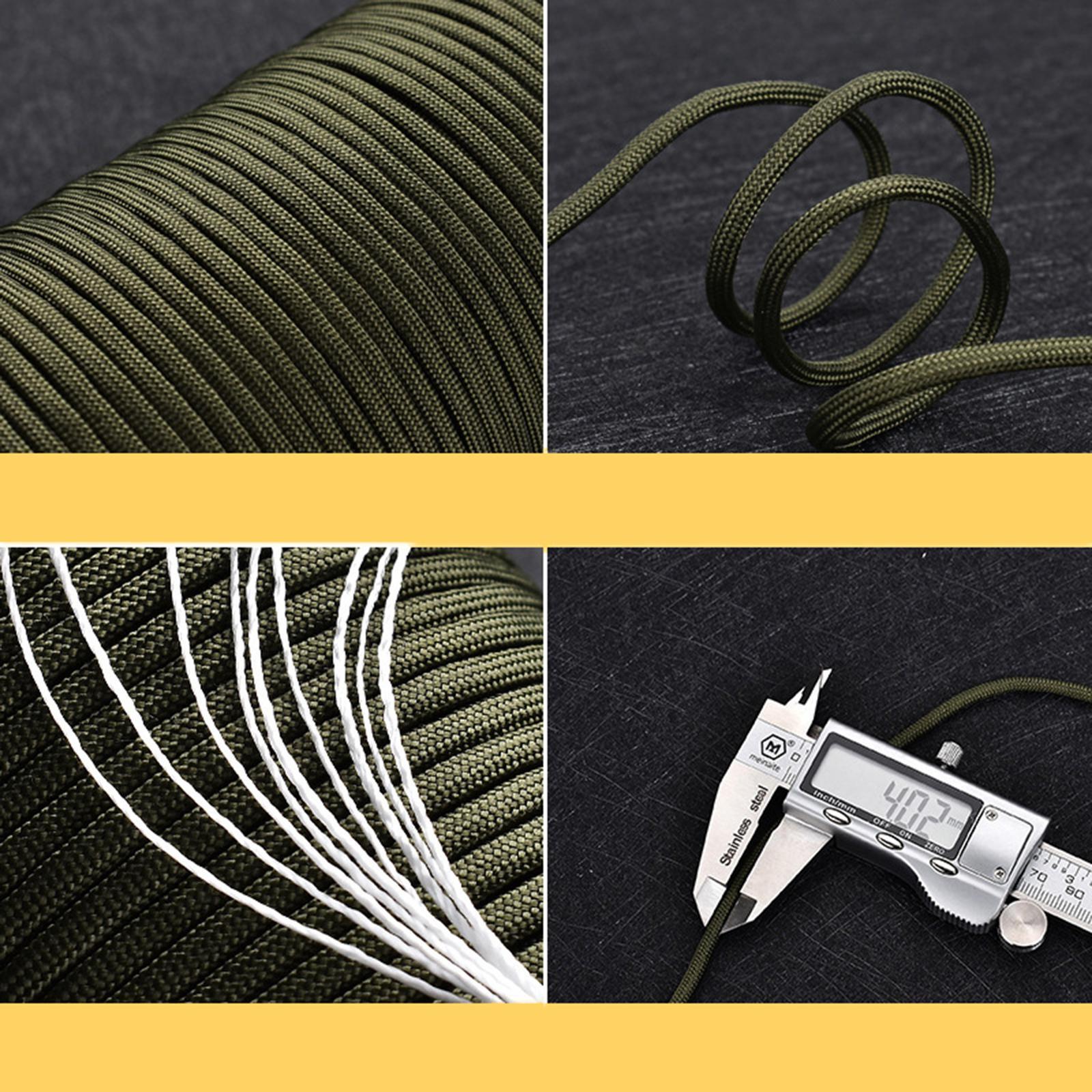 550 Parachute Cord Awning Gazebo Backpacking Fishing Cord Hammock Green