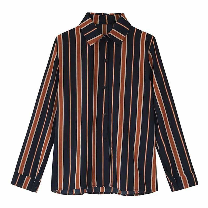 Áo sơ mi kẻ sọc dáng rộng vintage