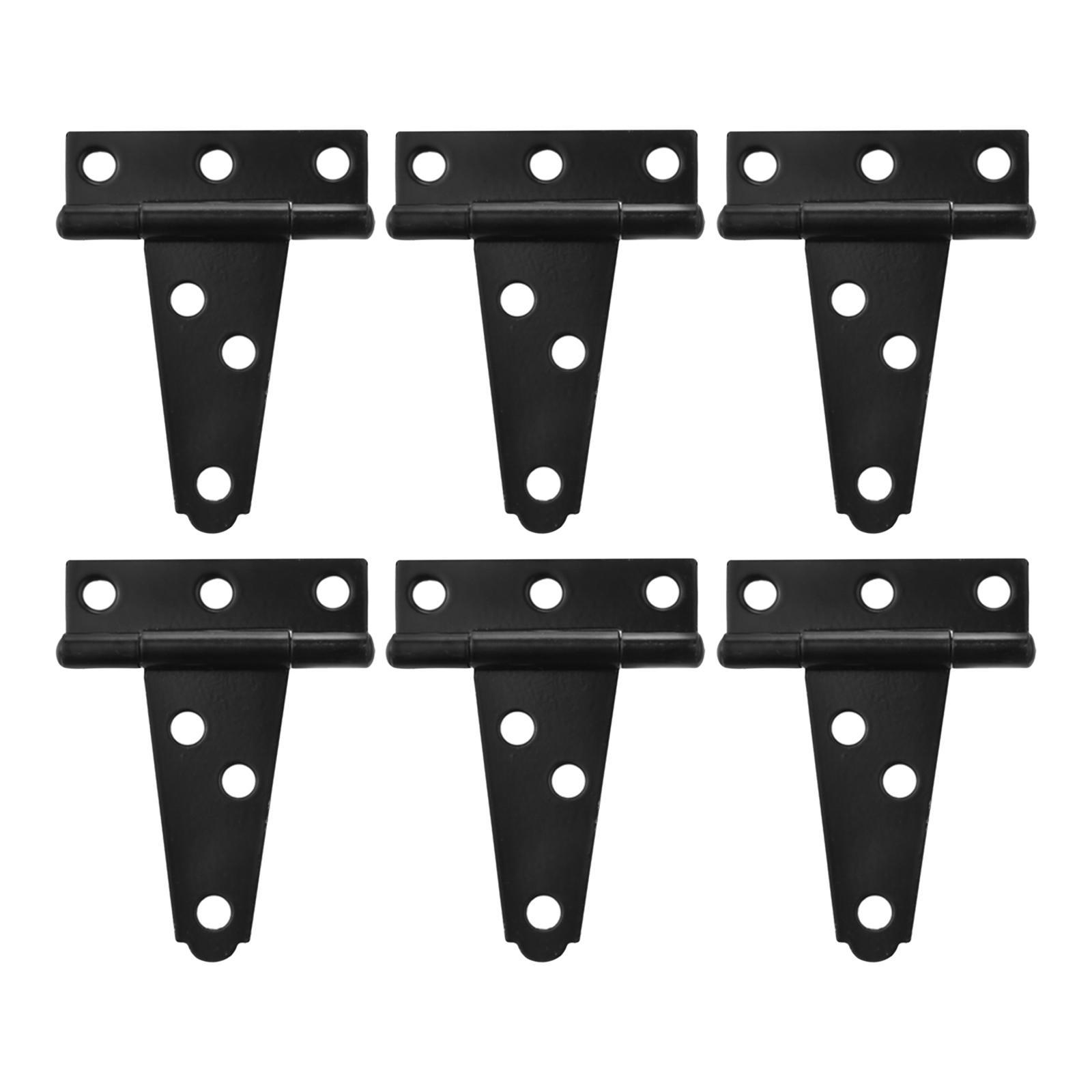 6PCS Heavy Duty T Hinge, Tee Hinge, T Strap Hinge, Shed Hinge, Gate Hinge, Barn Hinge, Fence Hinge, Door Hinge Wrought Iron Rustproof
