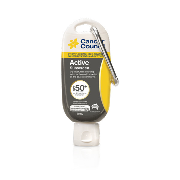 Kem chống nắng năng động Cancer Council Active SPF 50+/PA ++++ 50ml