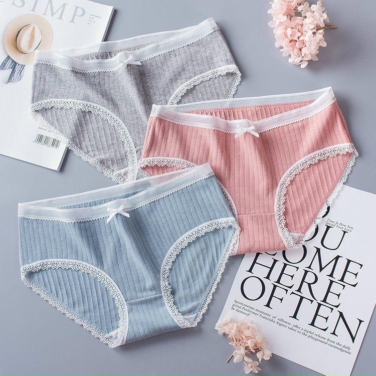 Quần lót nữ dễ thương thoáng khí thời trang 100% cotton chống vi khuẩn