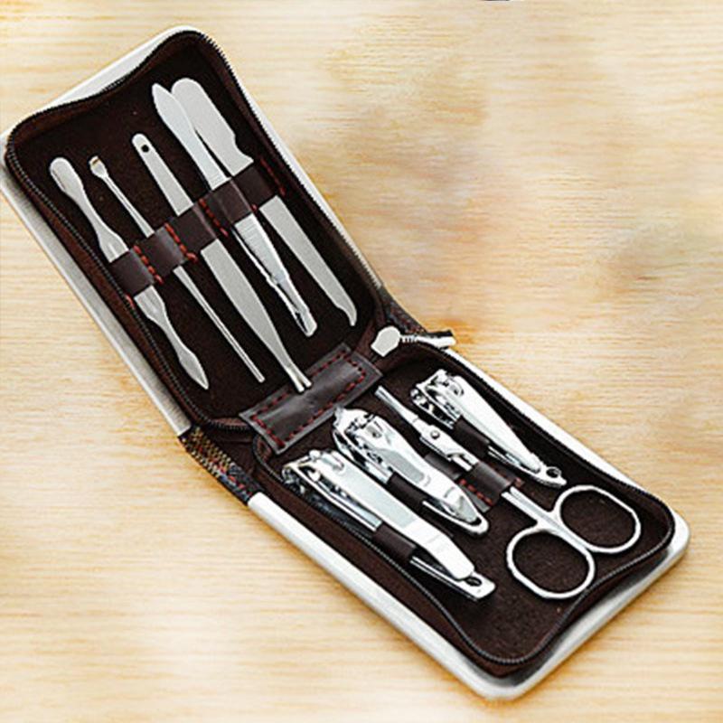 Bộ 9 Dụng Cụ Chăm Sóc Móng Tay Bằng Thép Không Gỉ Hb Sang Trọng