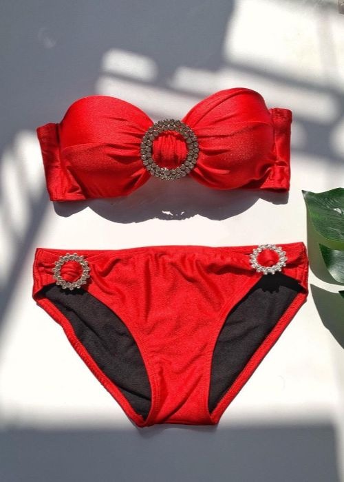 Bộ Bikini Đi Biển Cúp Ngực Phối Khoen - SEA002