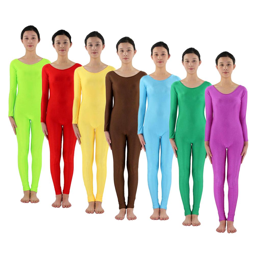 Women's Stretch Spandex Bodysuit Full Body Unitard Dance Costume
