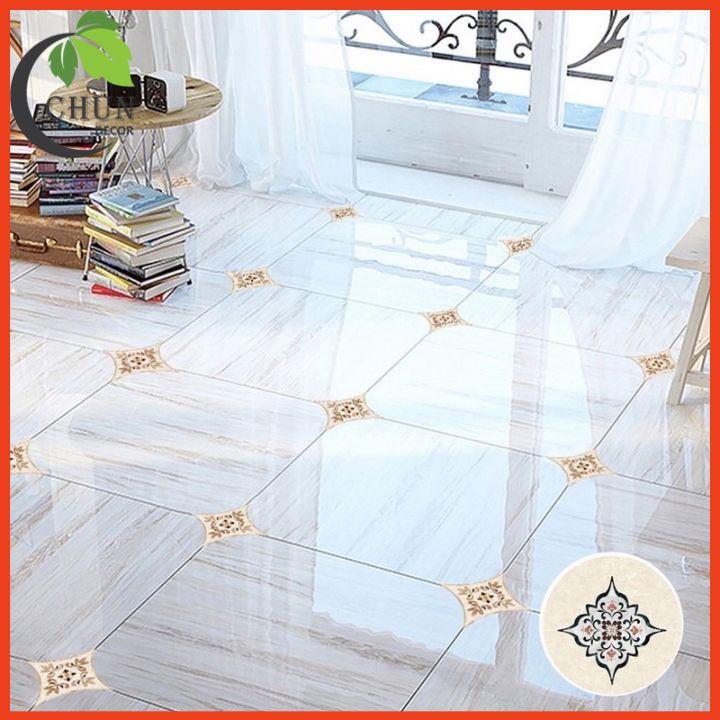 Bộ 18 miếng dán góc gạch sàn nhà, decal dán góc gạch xốp dán tường
