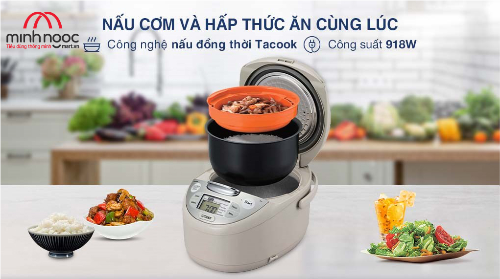 HÀNG CHÍNH HÃNG: Nồi cơm điện Tiger dung tích 1.8l JAX - S18W MADE IN JAPAN