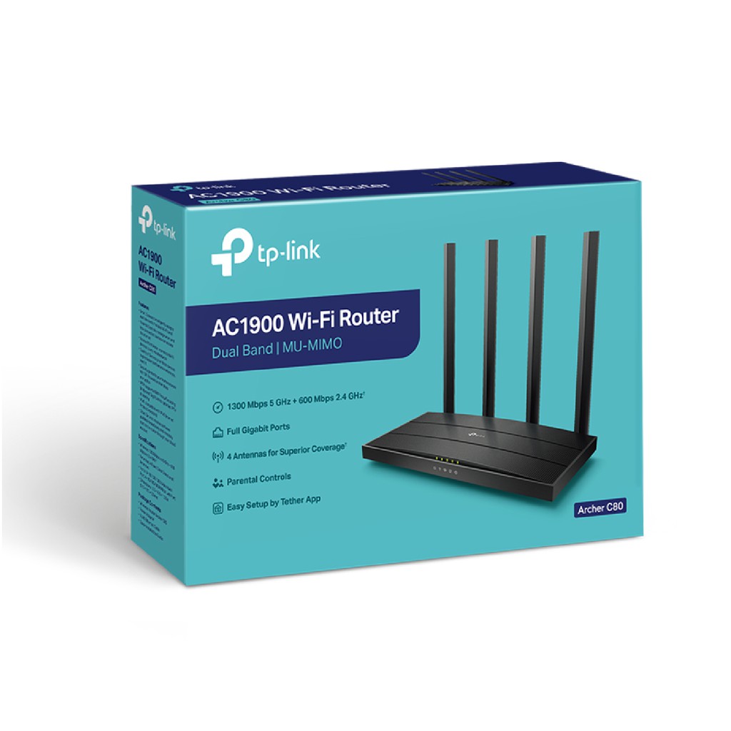 Bộ Phát Wifi TP-Link Archer C80 Băng Tần Kép MU-MIMO AC1900 - Hàng Chính Hãng