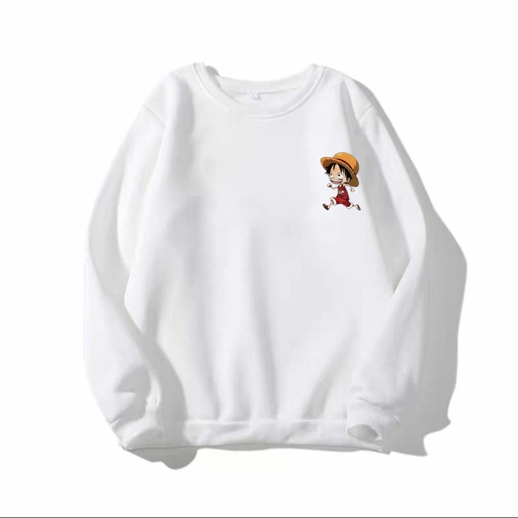 Áo sweater nam nữ in hình One Piece dễ thương, chất nỉ dày dặn, hợp làm áo cặp William - DS125