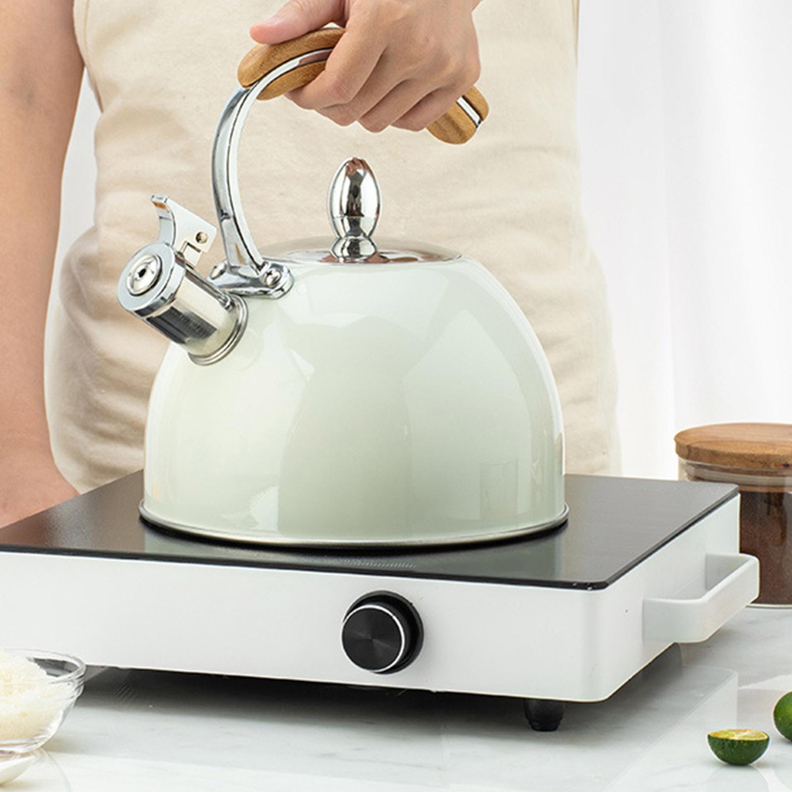 Whistling Kettle for Gas Stove Induction Hob Camping 3.0 L Stainless Steel Tea Kettle Whistling Kettle with 3.0 L Stainless Steel Induction