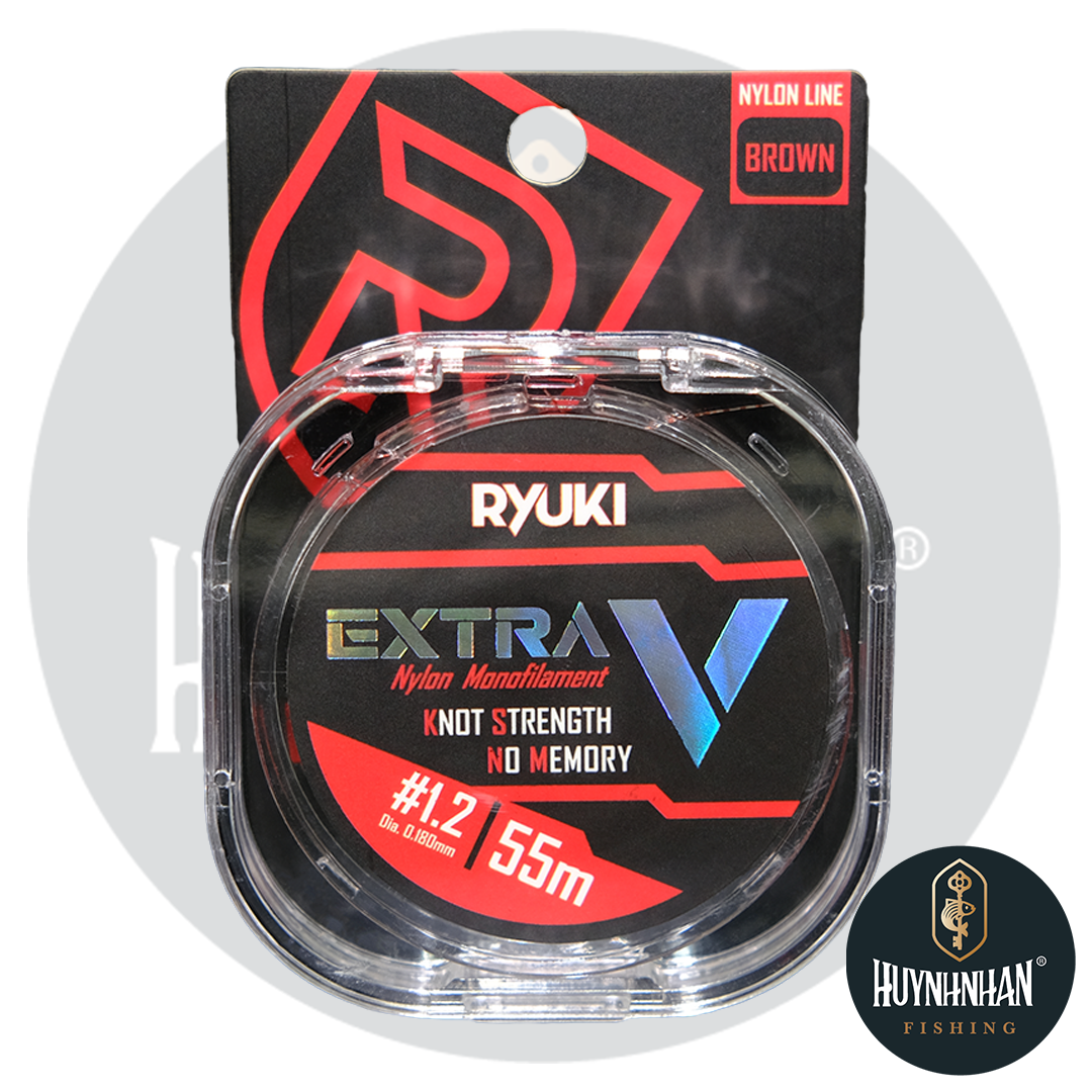 Dây Câu Ryuki Extra V - Dây Câu Cá Nylon Monofilament - Cuộn x 55m