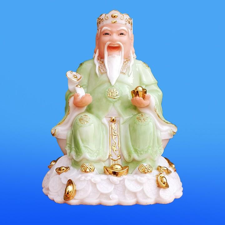 Tượng Thần Tài Thổ ĐỊa mẫu mới nhất màu Xanh Lam cao 20cm