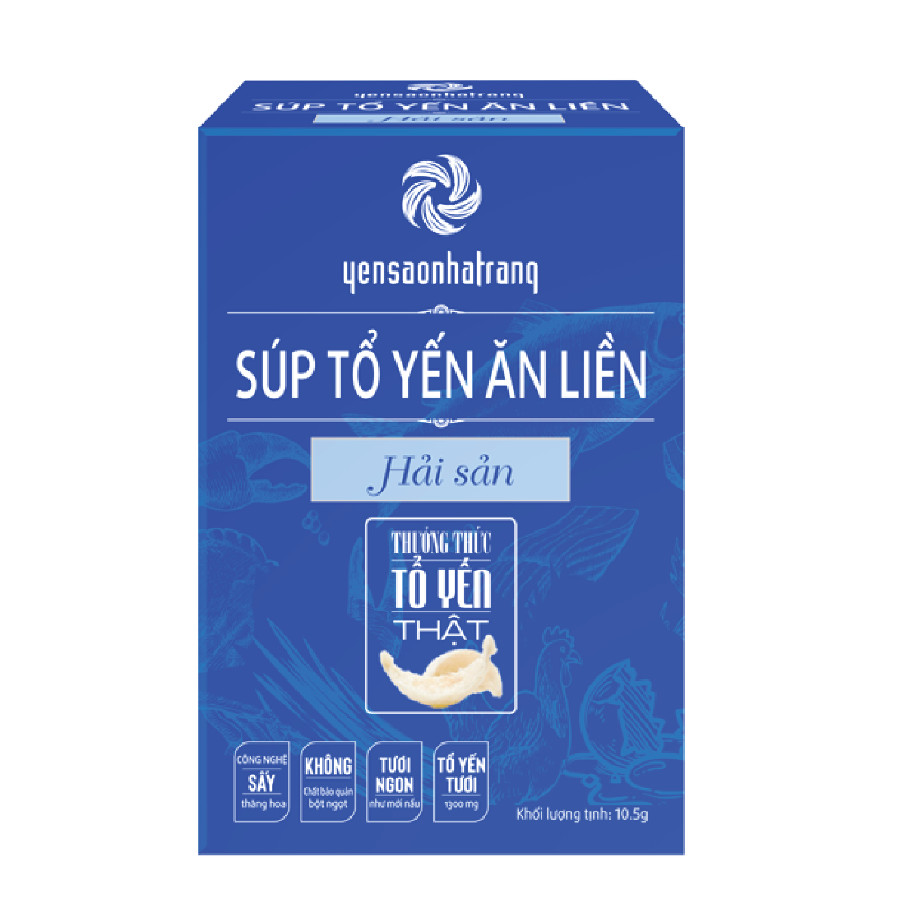 Súp Tổ Yến Ăn Liền Hải Sản Hộp 10.5g Yến Sào Nha Trang