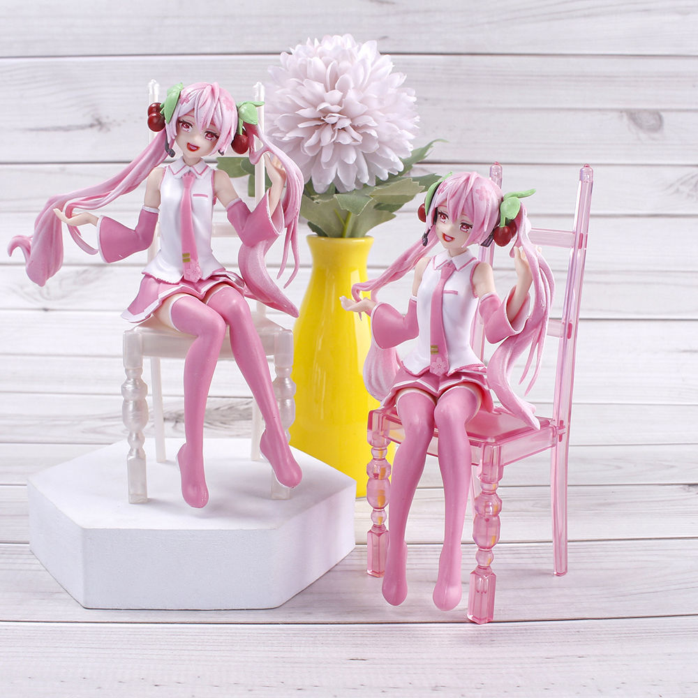 Mô hình Nhân Vật Hatsune Miku Trong Bộ Váy Hồng Dễ Thương - Cao 16cm