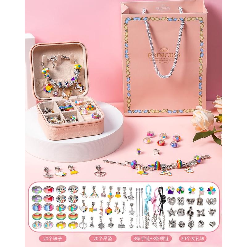 Tự Làm Vòng Tay Handmade DIY, Hạt Charm Làm Vòng Handmade DIY Sáng Tạo Cho Bé Gái.