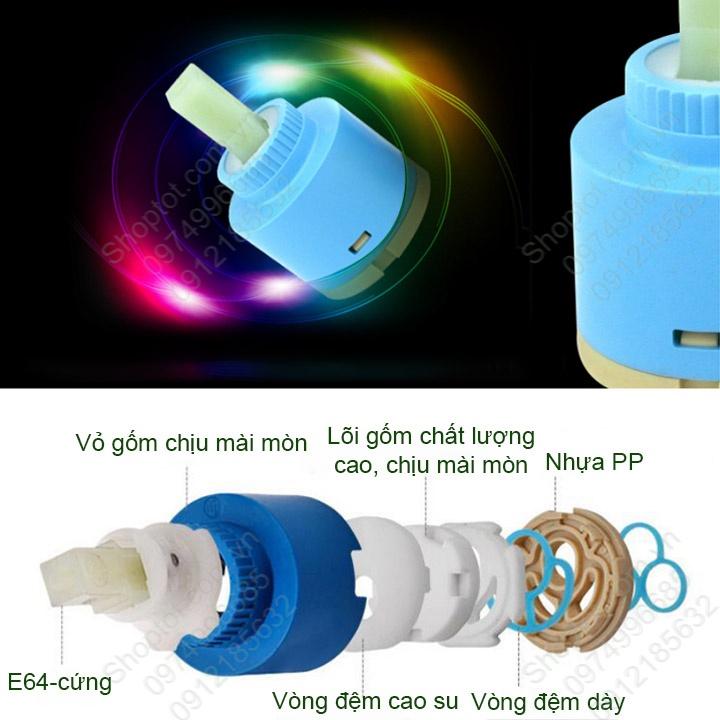 Vòi chậu bếp nóng lạnh có thể kéo dài, bằng inox 304 dày, đầu vòi 2 chế độ