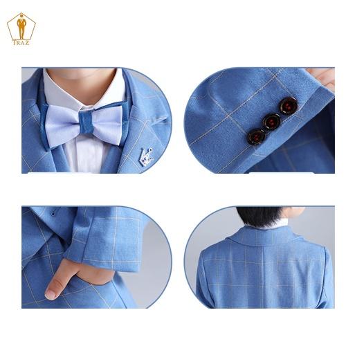 Set bộ vest TRAZ màu sáng xám xanh kem be