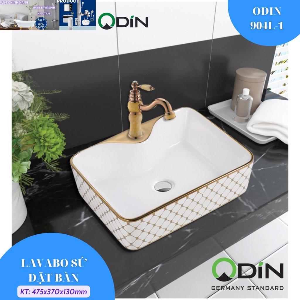 Lavabo sứ hoa văn để bàn ODIN 904L-1