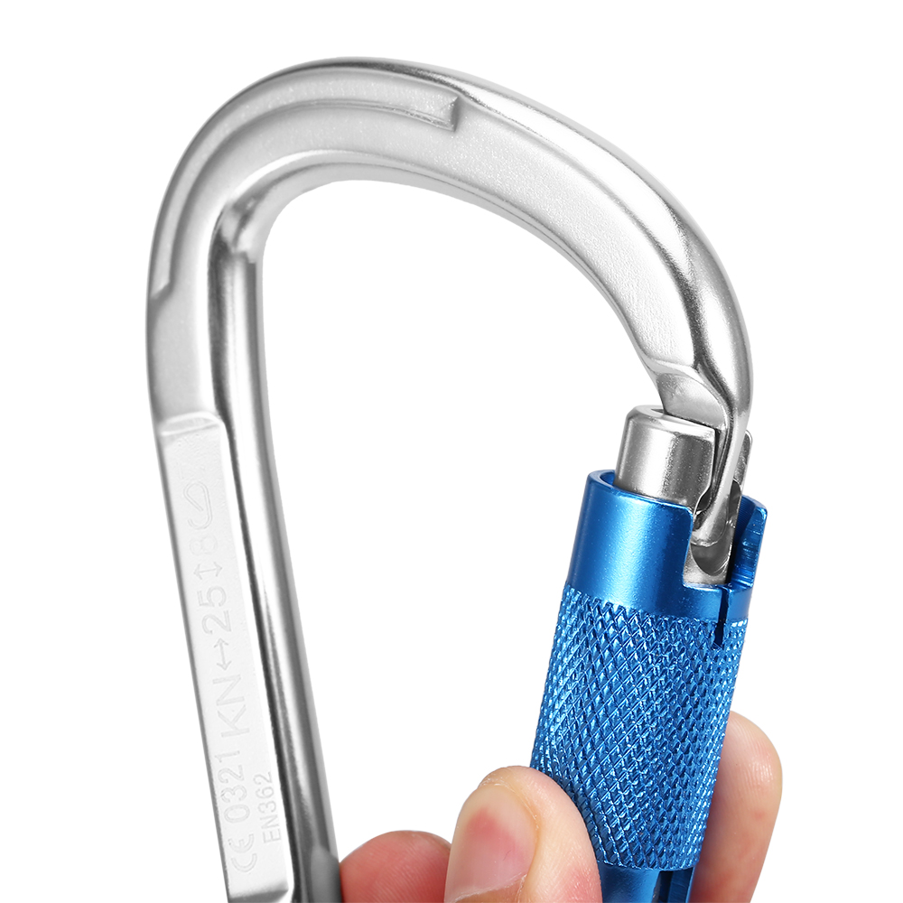 Cổng khóa xoắn Carabiner , vòng khóa chữ D tự động đa năng cho hoạt động ngoài trời