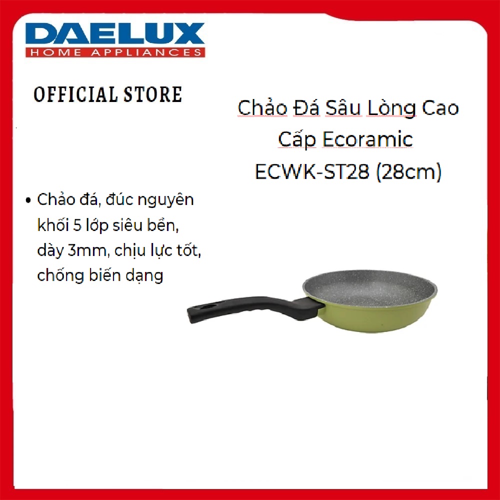 Chảo Đá Sâu Lòng Cao Cấp Ecoramic ECWK-ST28 (28cm)