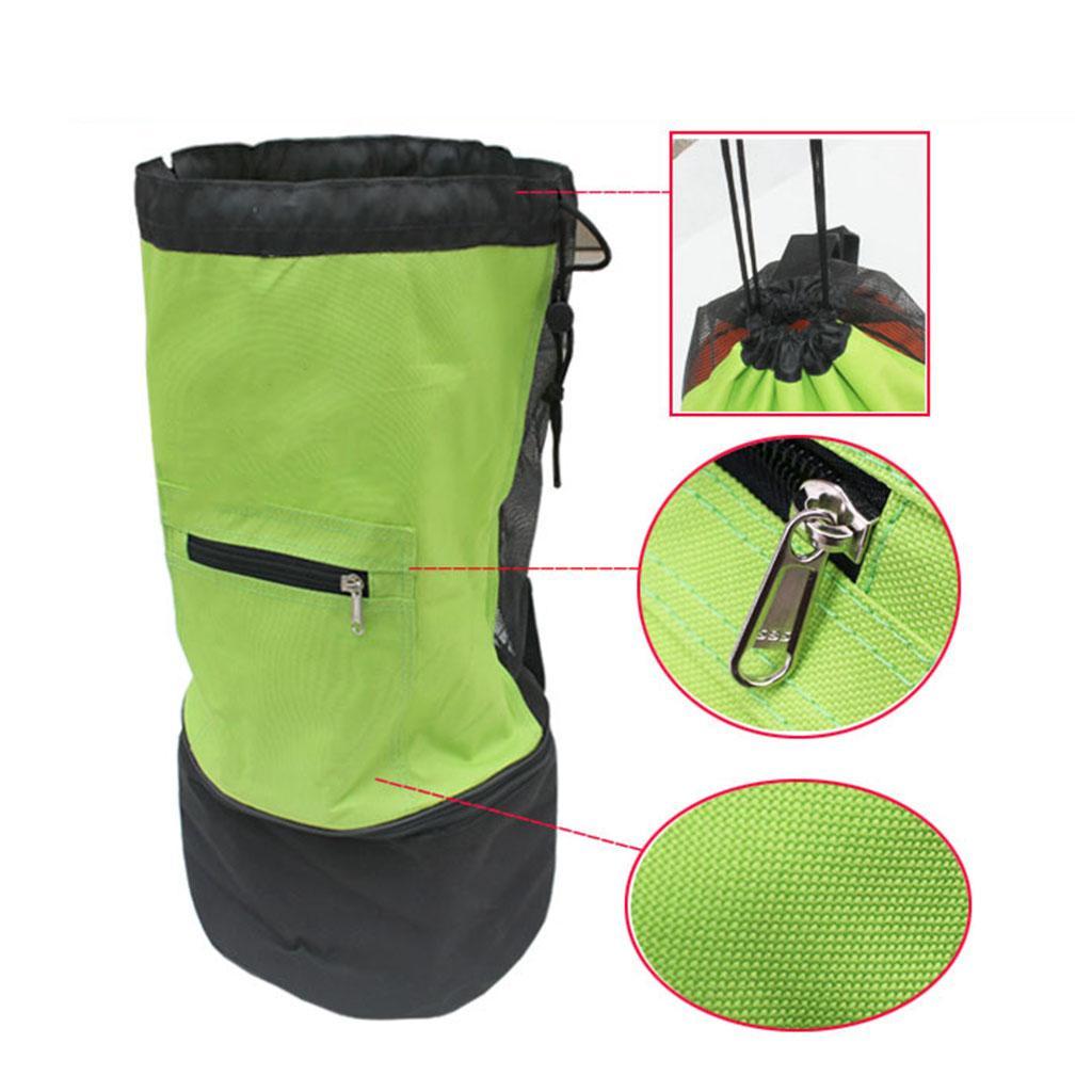 Mesh Storage Bag with Pocket Basketball Soccer Volleyball Bag Travel