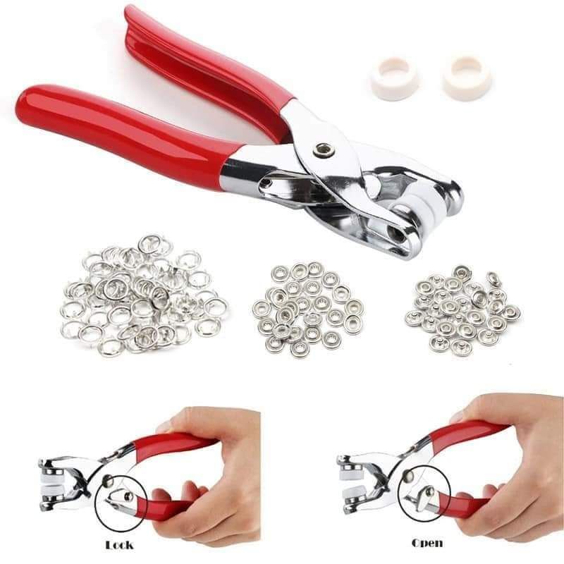 Kìm bấm cúc sắt, cúc vành 4 chi tiết đa năng