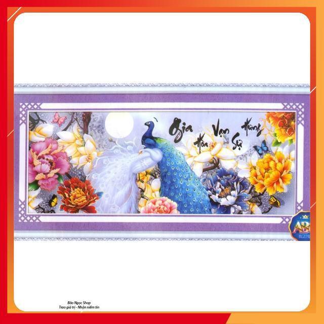 Tranh đính đá Gia hòa vạn sự hưng 110x46cm