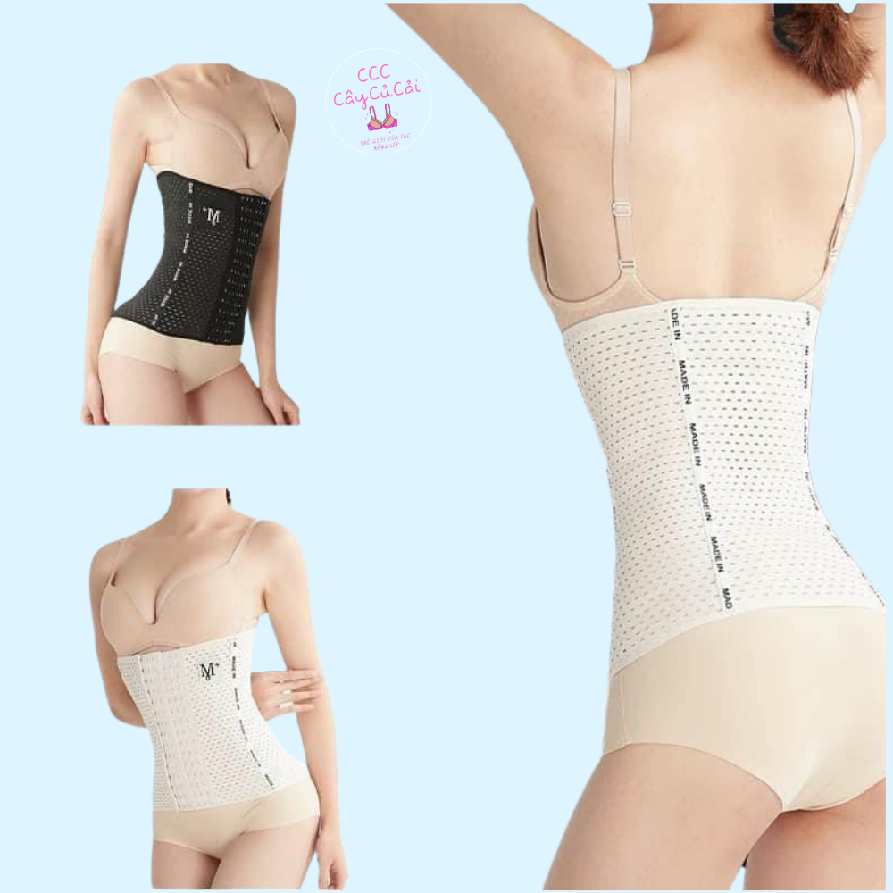 Đai nịt bụng 6 nấc, gen nịt bụng 4 thanh chống cuộn định hình giảm mỡ, tạo eo thon sau sinh-CC010