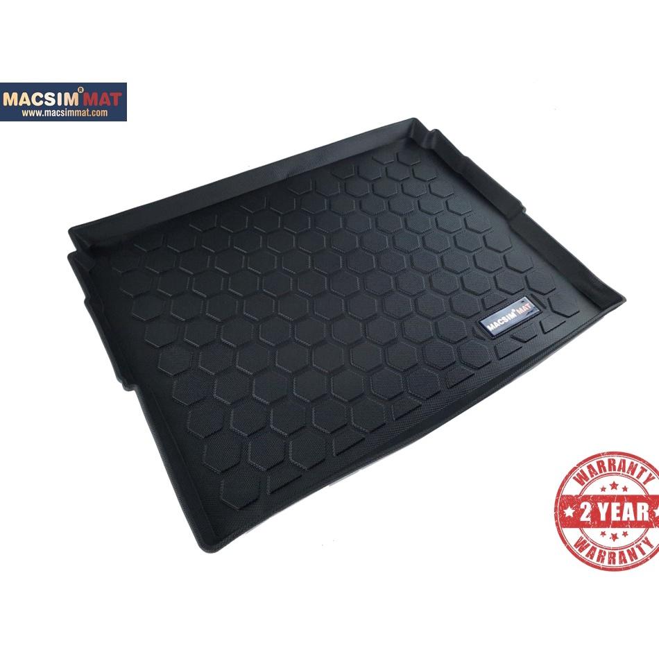 Thảm lót cốp xe ô tô Peugeot 3008 2013-2015 nhãn hiệu Macsim chất liệu TPV cao cấp màu đen