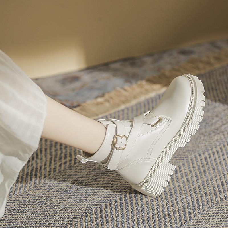 Martin boots women's British style 2021 new autumn and winter fashion versatile thin single boots women with plush thick soled short boots women