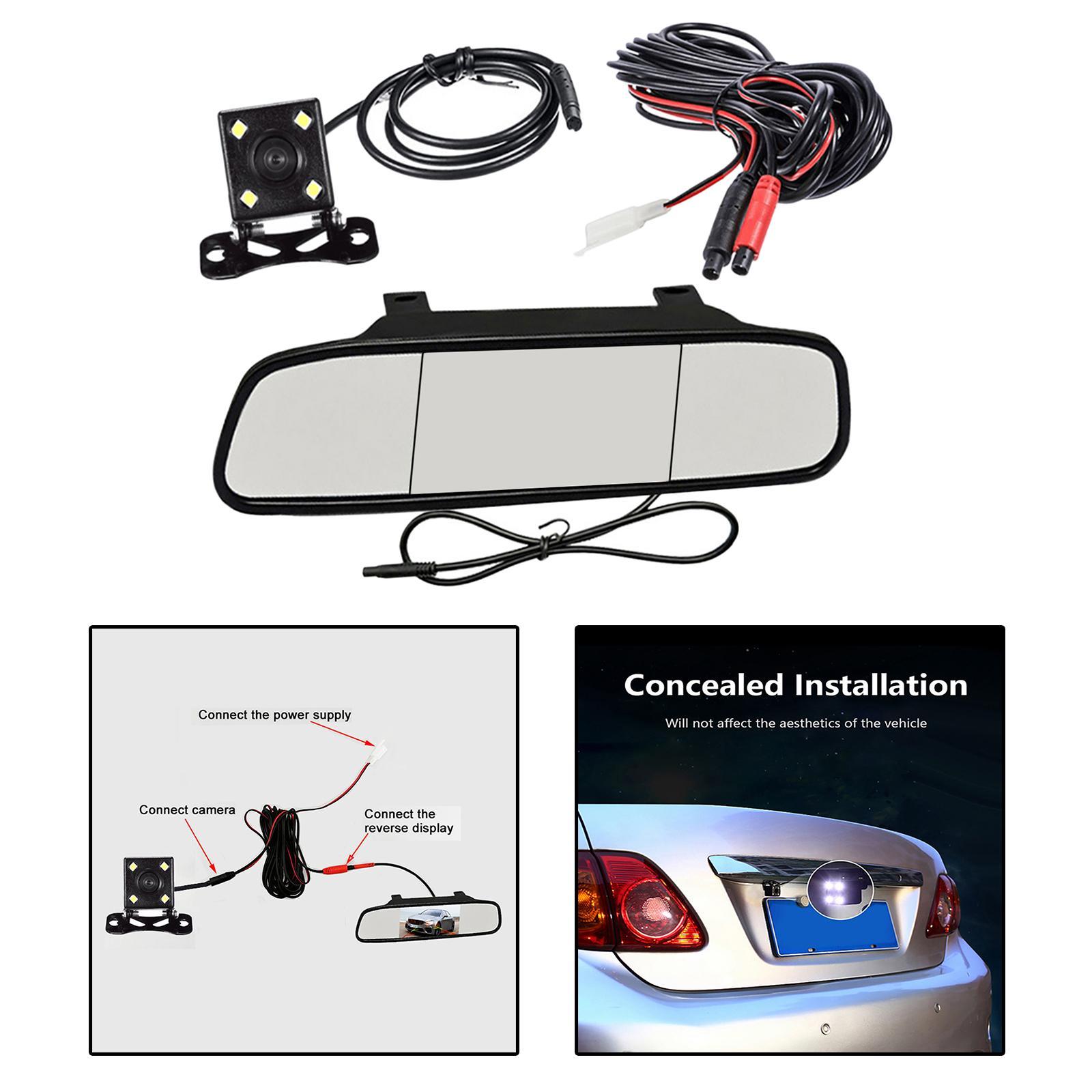 5 inch Rearview Mirror Monitor with Reversing camera cam Car HD Video