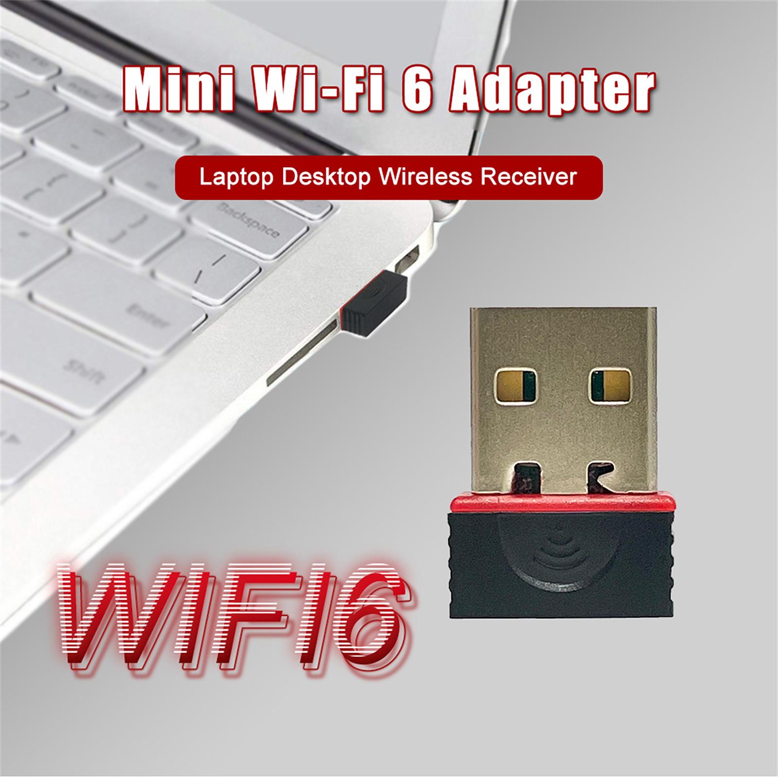 WIFI 6 Thu Tín Hiệu Mạng Mini Bộ Chuyển Đổi Wi-Fi Không Trình Điều Khiển Cho Máy Tính Để Bàn Máy Tính Card Mạng 2.4G Cắm USB