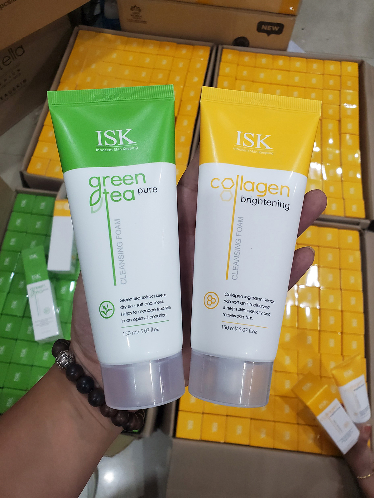 Sữa rửa mặt Collagen ISK sạch bã nhờn, nâng cơ và săn chắc da ISK Collagen Brightening Cleansing Foarm 150ml