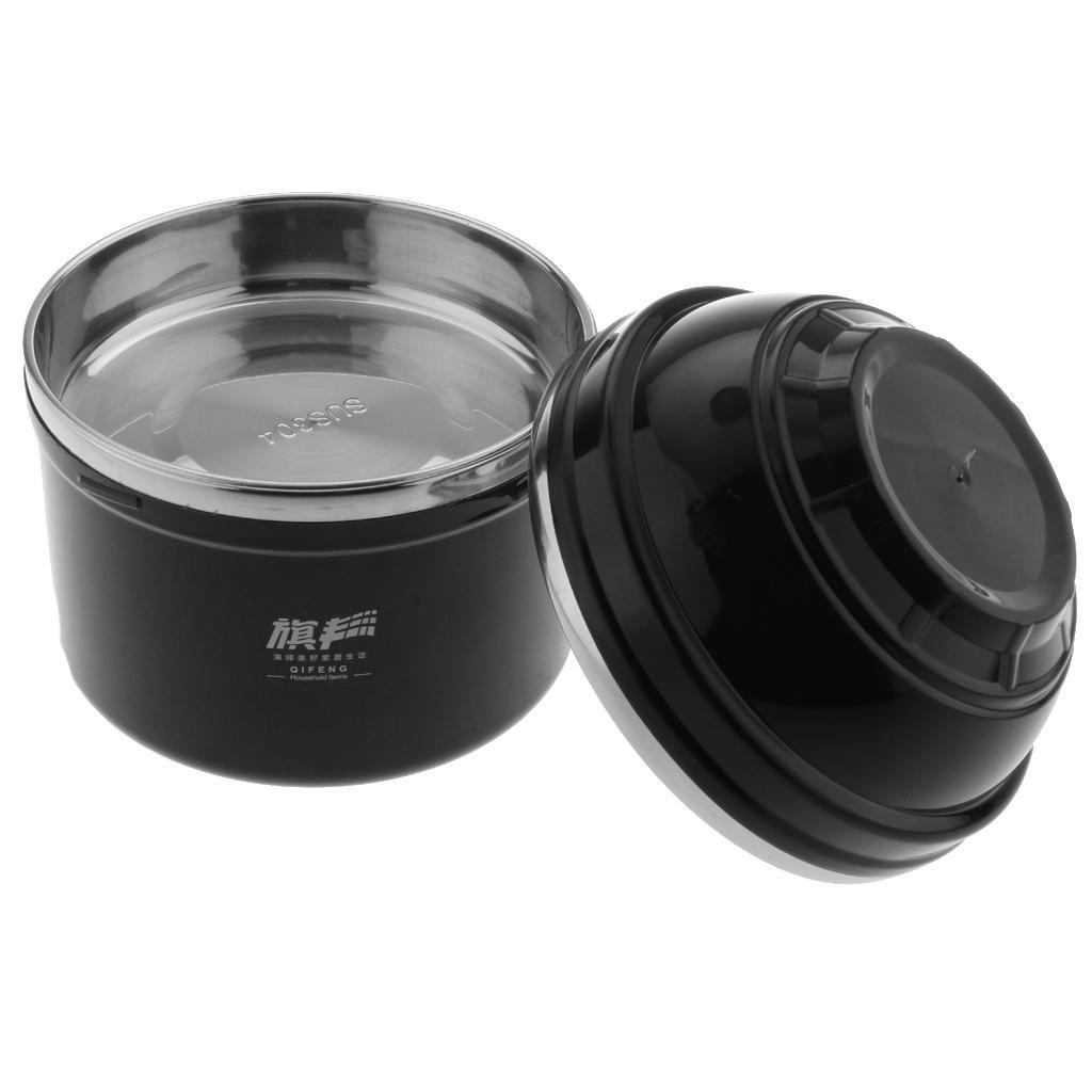 Stainless Steel Double Wall Thermal Bento Lunch Box Noodle Bowl 1200ML Pink