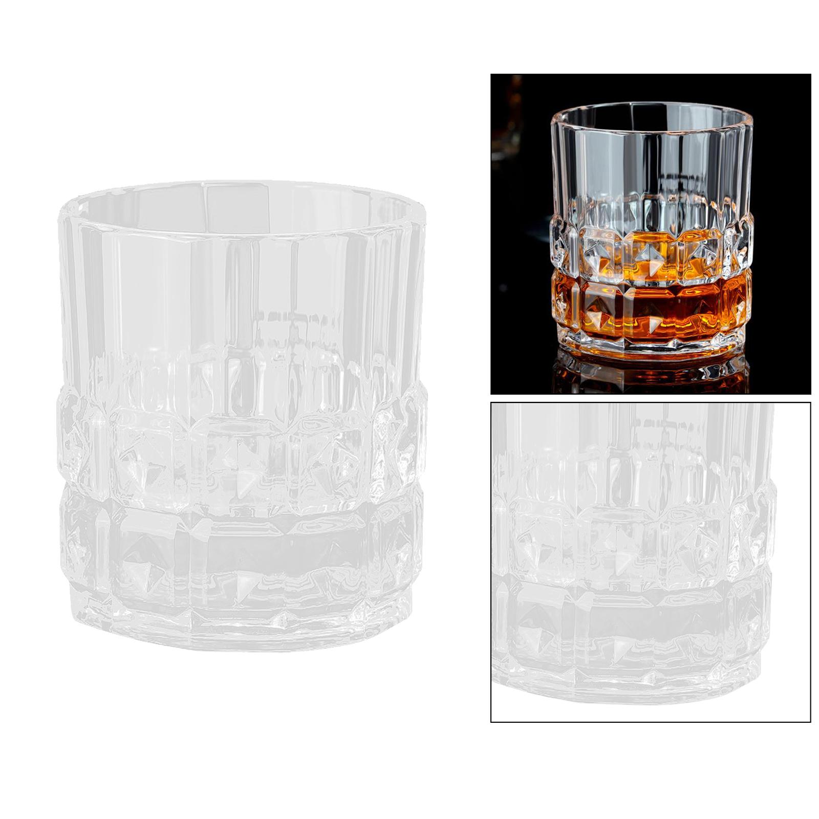 Whiskey Glasses, Vodka Glass Tumblers for Drinking Bourbon, Cognac, Irish Whisky, Large 7-11oz Premium -Free Crystal Old Fashioned Glass