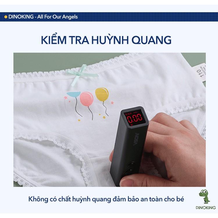 Quần lót bé gái DINOKING Quần chip tam giác cho bé xuất dư chất cotton cao cấp siêu mềm mịn QC03