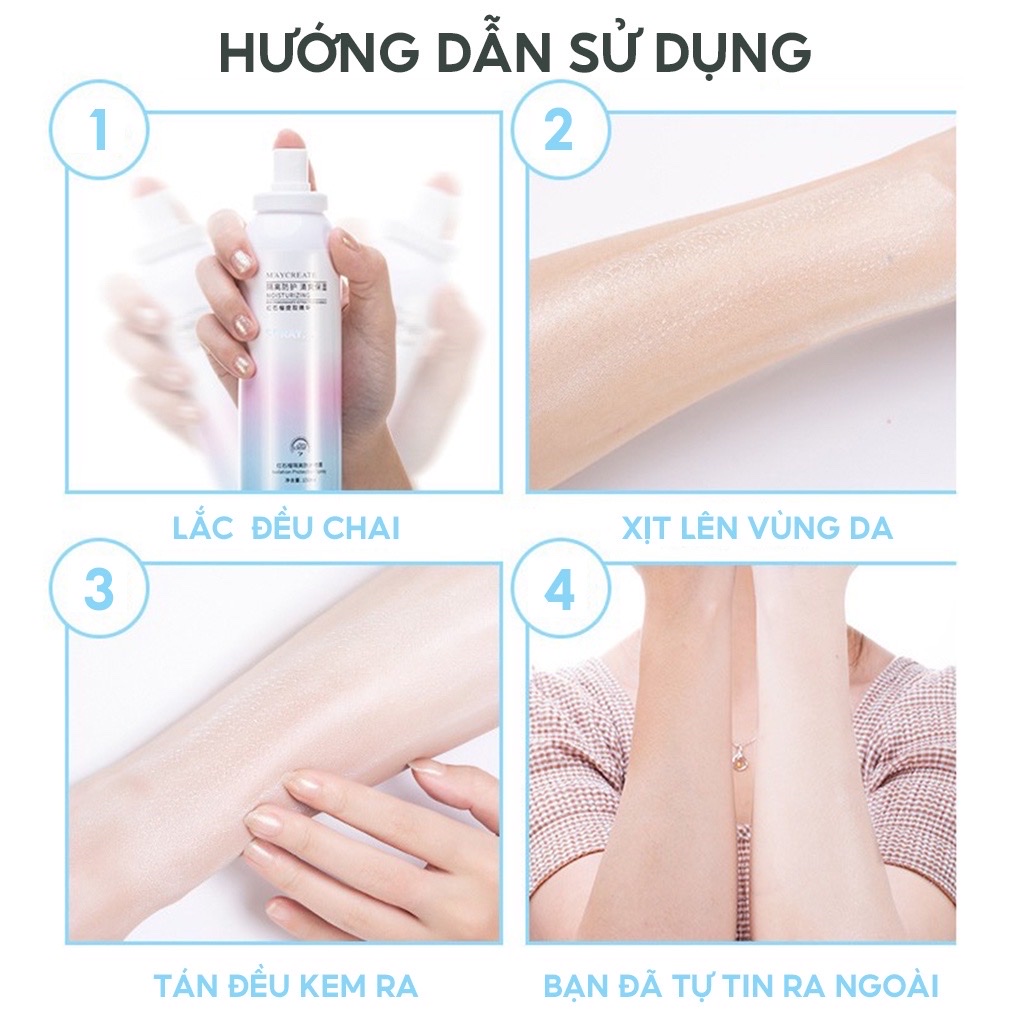 Dụng cụ  trang điểm làm đẹp sức khỏe _ Xịt chống nắng , chống tia UV chai 150ml , bảo vệ cho cả mặt và toàn thân , giữ ẩm da ,chống thấm nước ,không nhờn ,bết dính không tắc nghẽn lỗ chân lông ,phù hợp với mọi loại da