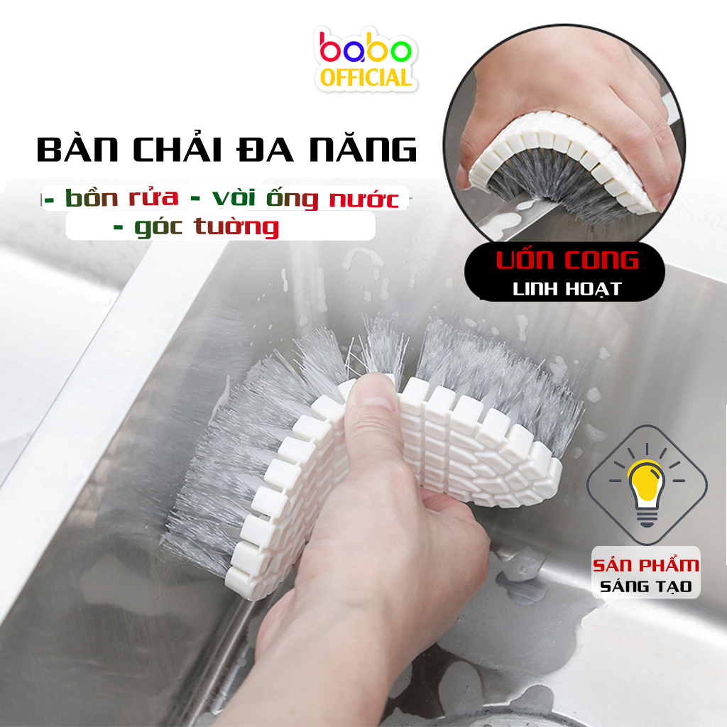 Bàn chải cọ rửa bếp có thể uốn cong đa năng bàn chải hồ bơi sàn gạch bồn tắm quần áo phòng tắm không có góc chết TB17